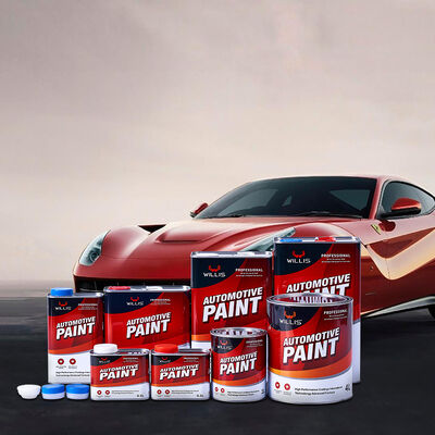 Лучшая продаваемая автомобильная и лодочная краска WILLIS 2K Red Acrylic Resin Liquid Coating с распылением