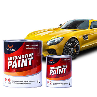 High Quality WILLIS 2K Medium Yellow Acrylic Based Liquid Coating Car Paint Auto Spray Repair Furniture Paint