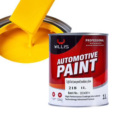 Factory Supply Auto Refinish Repair Paint 2K Medium Yellow Acrylic Liquid Coating Bacecoat Top Coat Car Spray Paint Colors