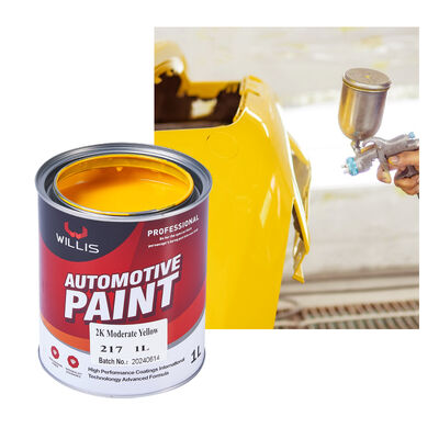 Factory Supply High Gloss 2K Moderate Yellow Solid Car Paint Coating & Paint Automotive Thinner Car Paint Hardener