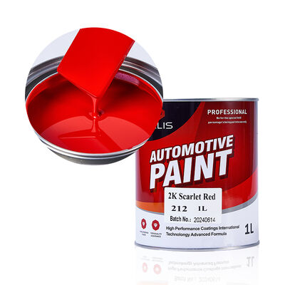 Высокий глянцевый 2K Scarlet Red Car Refinish Auto Paint Solid Red Base Coating & Paint Hardener Автомобильные краски для транспортных средств