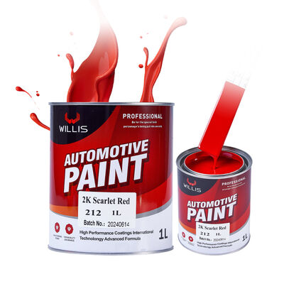 Высокий глянцевый 2K Scarlet Red Car Refinish Auto Paint Solid Red Base Coating & Paint Hardener Автомобильные краски для транспортных средств