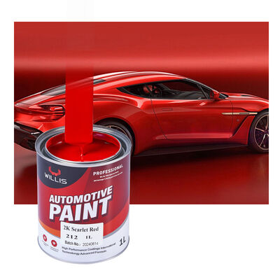 Высокий глянцевый 2K Scarlet Red Car Refinish Auto Paint Solid Red Base Coating & Paint Hardener Автомобильные краски для транспортных средств