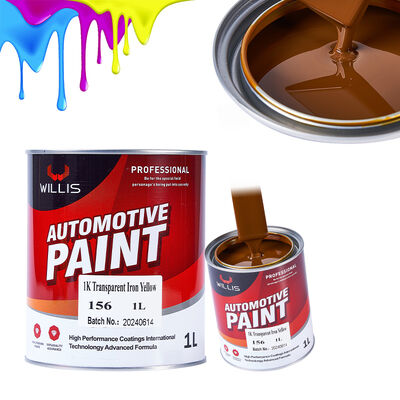 1K Transparent Iron Yellow Basecoat Auto Paint Acrylic Resin Liquid Coating Plastic Coating Spray Application Car Refinish OEM