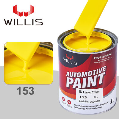 Горячая распродажа WILLIS Модель 153 Лимонно-желтый 1K Авторемонтная база Акриловая смола Жидкое покрытие Автомобильная/Автомобильная краска