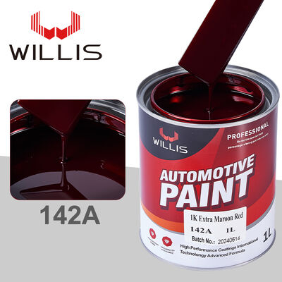 Авторемонтное покрытие Willis Auto Repair, 1K базовое покрытие, экстра-бордовый красный, акриловая смола, автомобильная краска для ремонта