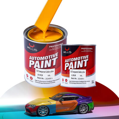 1K Transparent Golden Yellow Automotive Spray Paint Coating Paint One-Component Acrylic Resin Car Refinish Solid Color Coating