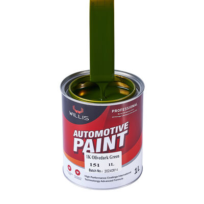 Chinese Made 1K Basecoat Auto Coating Solid Olivedark Green Car Repair Paint 1K 2K Auto Refinish with Excellent Performance