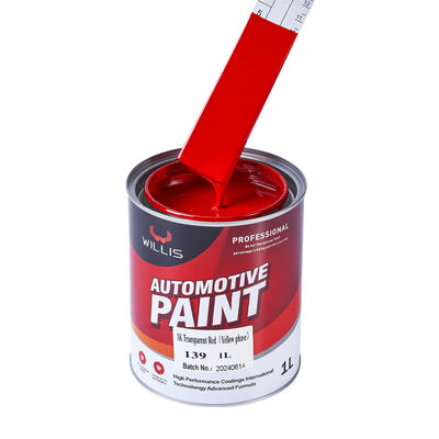 High Quality 1K Transparent Red Car Paint with 2K Primer Acrylic Resin Based Liquid Coating for Car Refinishing