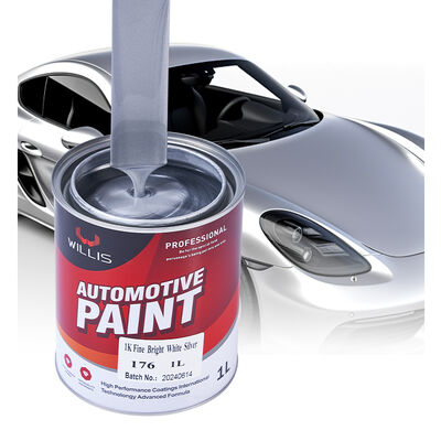 1K Acrylic Resin Liquid Coating Fine Bright White Silver Paint Moderate Brightness for Plastic Coating Thinner