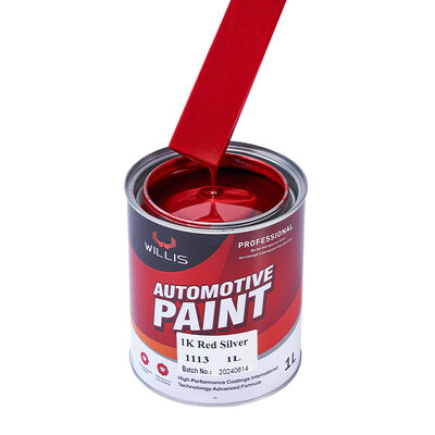 1K Pearlescent Red Silver Paint Solid Automotive Acrylic Resin Coating Liquid Pigment Paint Excellent Spray Application