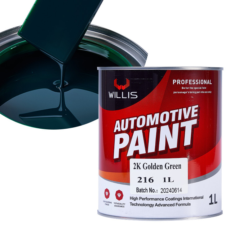 Горячая продажа 2K Золотая зеленая автомобильная краска Авто Refinish краска краска закаливатель акриловая краска