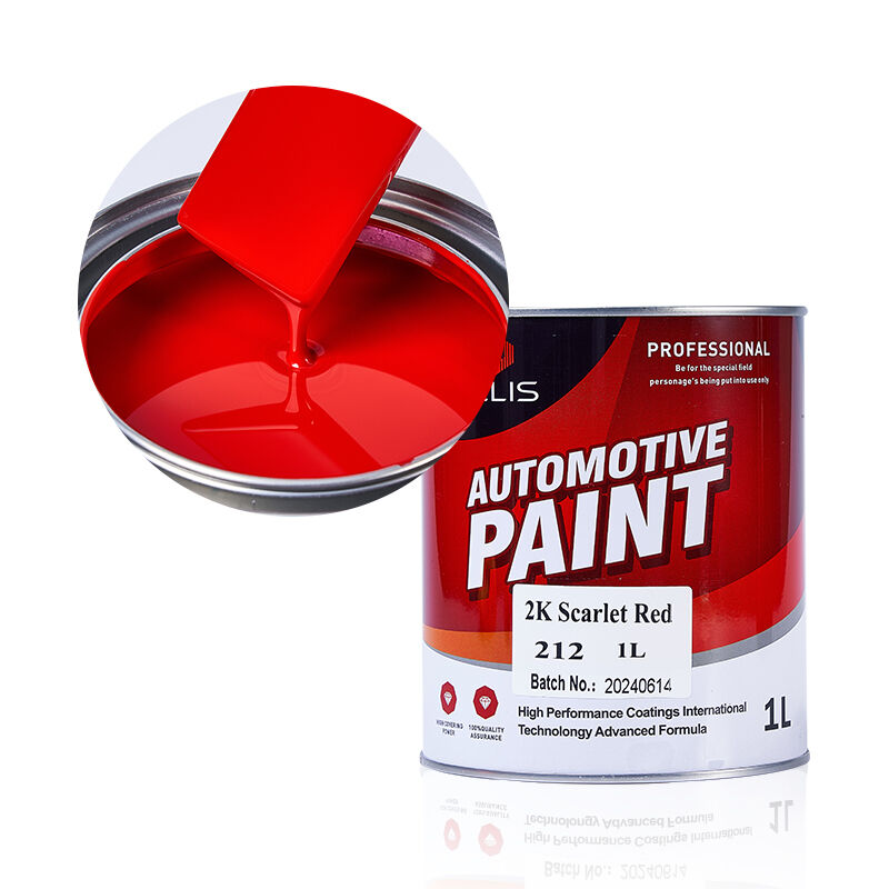 Высокий глянцевый 2K Scarlet Red Car Refinish Auto Paint Solid Red Base Coating & Paint Hardener Автомобильные краски для транспортных средств