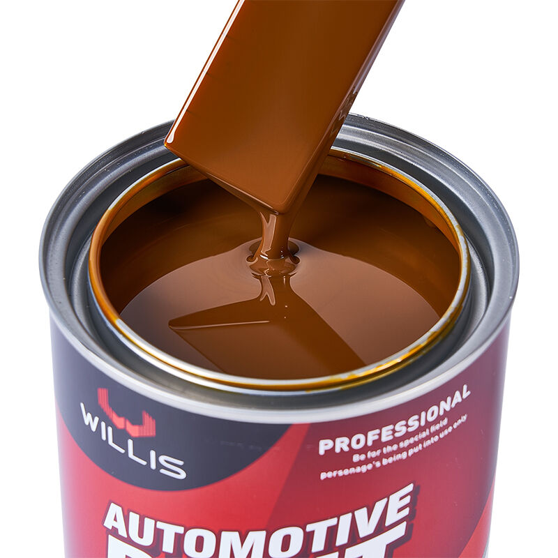 1K Transparent Iron Yellow Basecoat Auto Paint Acrylic Resin Liquid Coating for Car Refinish OEM Available Auto Paint Thinner