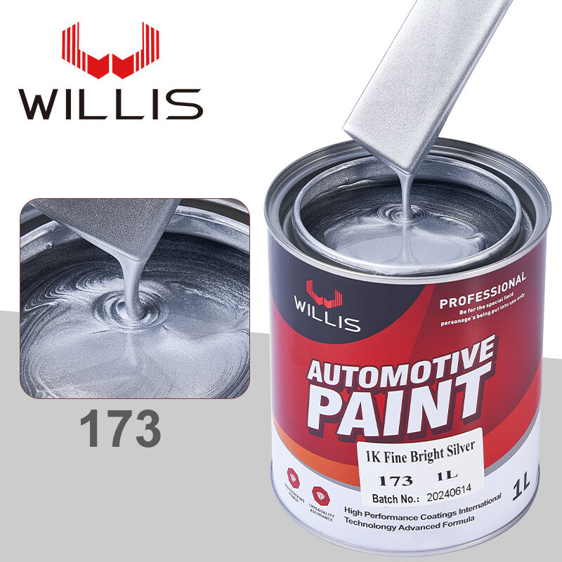1K Shiny Silver Acrylic Resin Car Repair Paint with Strong Adhesion for Boat Plastic Coating Car Spray Gun-Ultra-Low Price